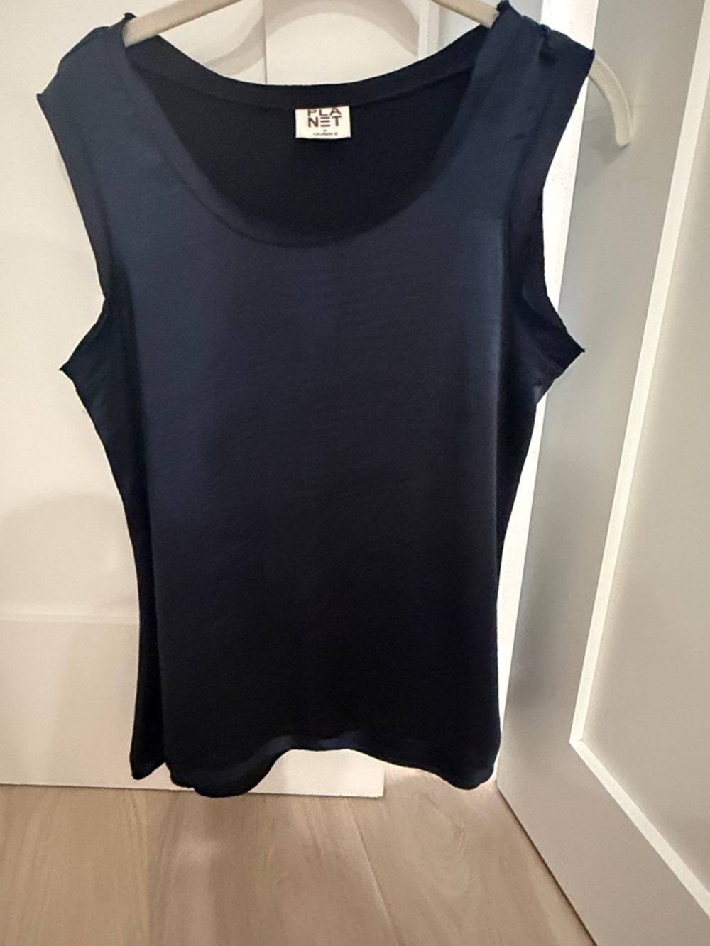 Planet Sleeveless Navy Tank Top - Women's Classic Shell